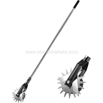 Hot sale Stainless Steel Handle Wheel Rotary Edger manual corner weeder yard garden hand tools grass hand edger